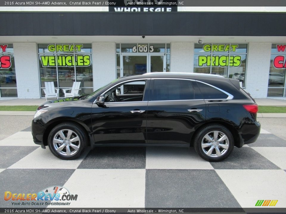 2016 Acura MDX SH-AWD Advance Crystal Black Pearl / Ebony Photo #1