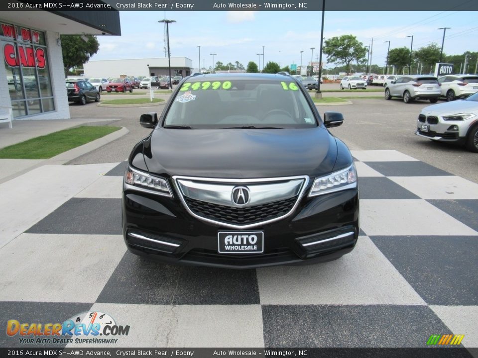 2016 Acura MDX SH-AWD Advance Crystal Black Pearl / Ebony Photo #2