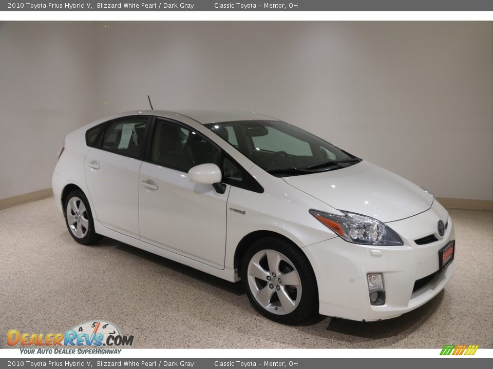 2010 Toyota Prius Hybrid V Blizzard White Pearl / Dark Gray Photo #1