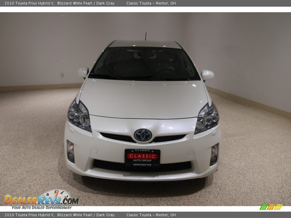 2010 Toyota Prius Hybrid V Blizzard White Pearl / Dark Gray Photo #2