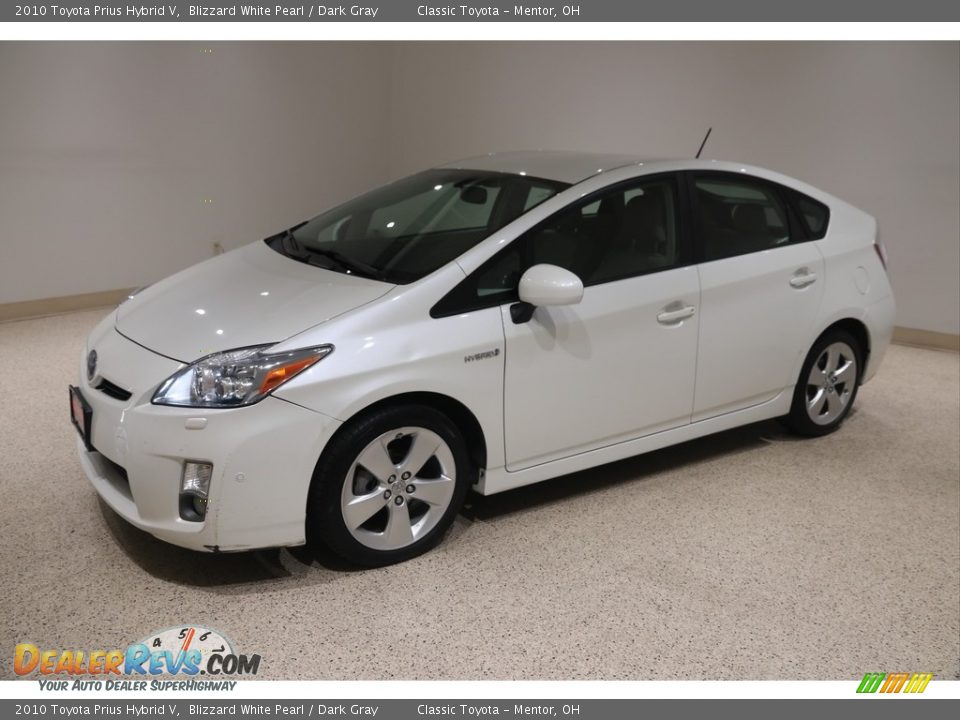 2010 Toyota Prius Hybrid V Blizzard White Pearl / Dark Gray Photo #3