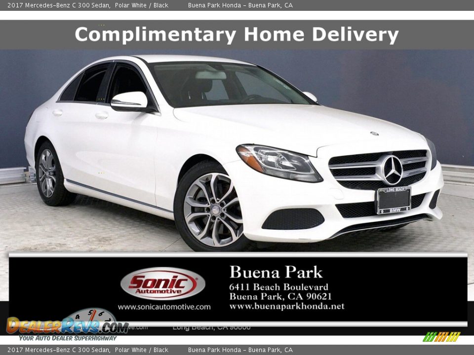 2017 Mercedes-Benz C 300 Sedan Polar White / Black Photo #1