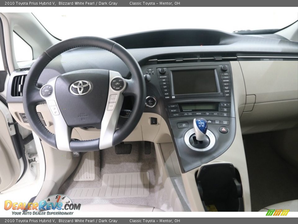 2010 Toyota Prius Hybrid V Blizzard White Pearl / Dark Gray Photo #7