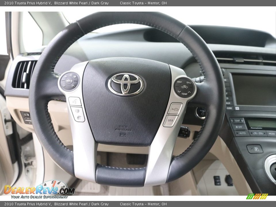 2010 Toyota Prius Hybrid V Blizzard White Pearl / Dark Gray Photo #8