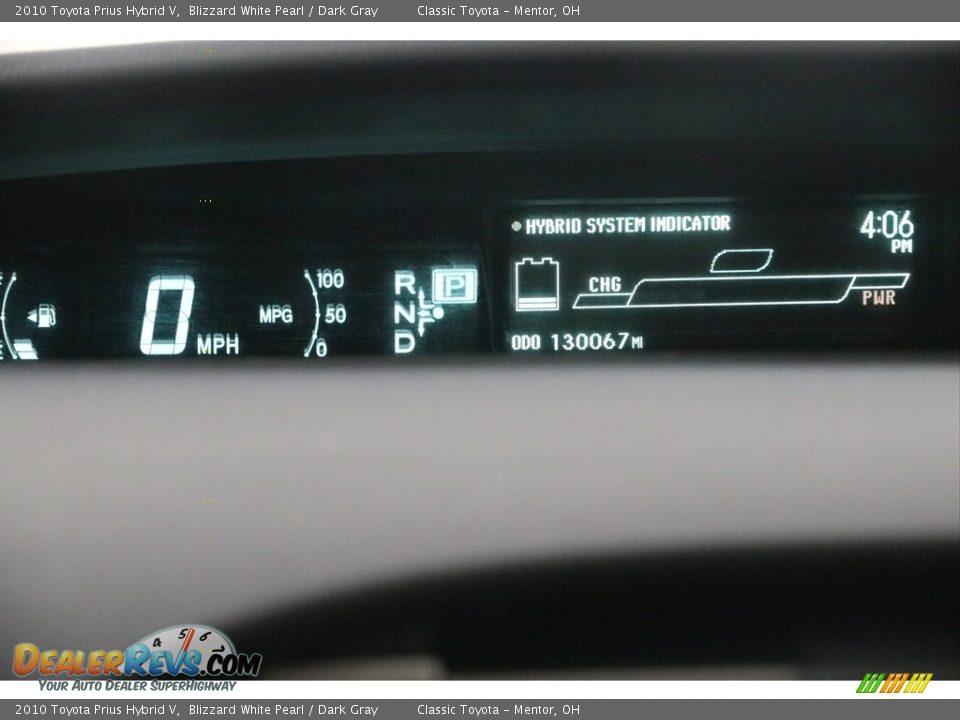 2010 Toyota Prius Hybrid V Blizzard White Pearl / Dark Gray Photo #9