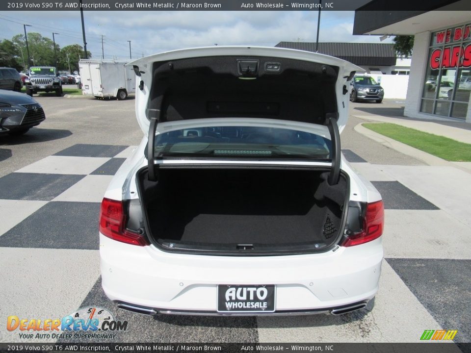2019 Volvo S90 T6 AWD Inscription Crystal White Metallic / Maroon Brown Photo #5