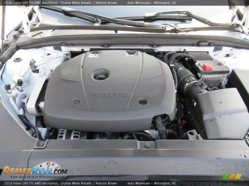 2019 Volvo S90 T6 AWD Inscription Crystal White Metallic / Maroon Brown Photo #6