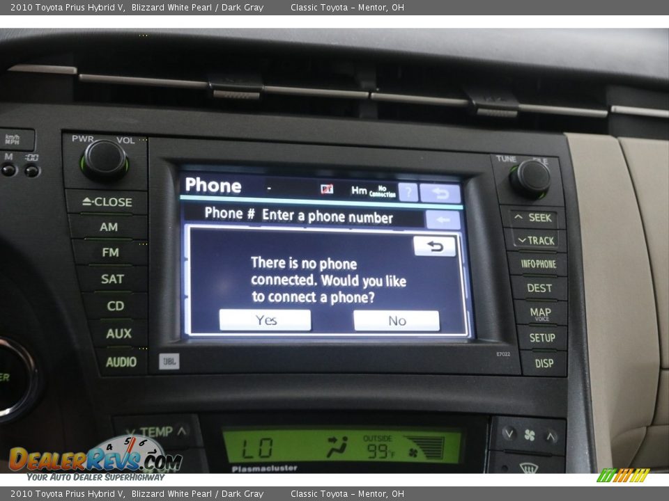 2010 Toyota Prius Hybrid V Blizzard White Pearl / Dark Gray Photo #13