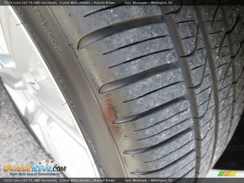 2019 Volvo S90 T6 AWD Inscription Crystal White Metallic / Maroon Brown Photo #8