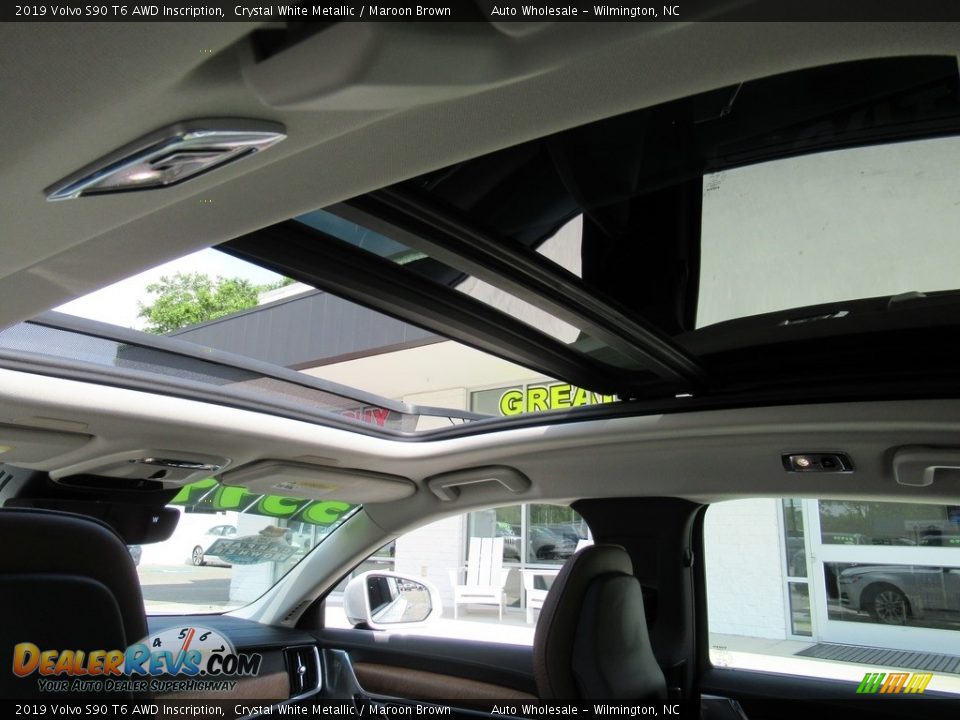 2019 Volvo S90 T6 AWD Inscription Crystal White Metallic / Maroon Brown Photo #11