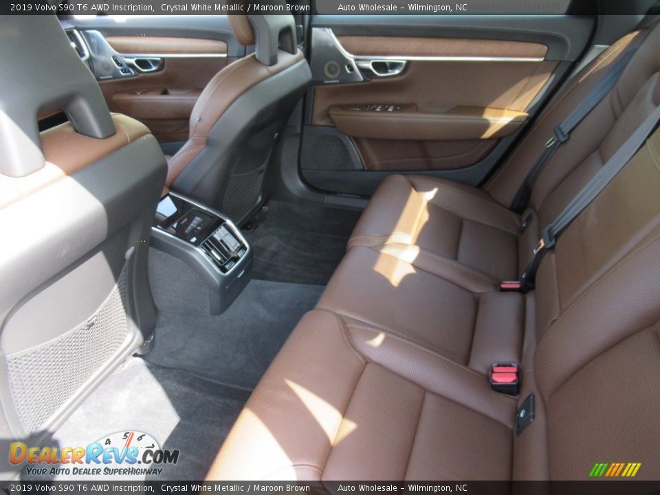 2019 Volvo S90 T6 AWD Inscription Crystal White Metallic / Maroon Brown Photo #12