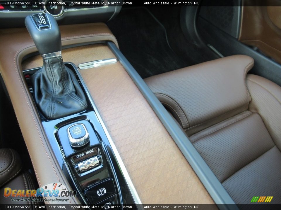 2019 Volvo S90 T6 AWD Inscription Crystal White Metallic / Maroon Brown Photo #19