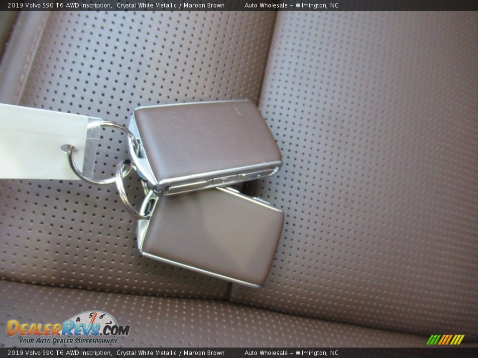 2019 Volvo S90 T6 AWD Inscription Crystal White Metallic / Maroon Brown Photo #20