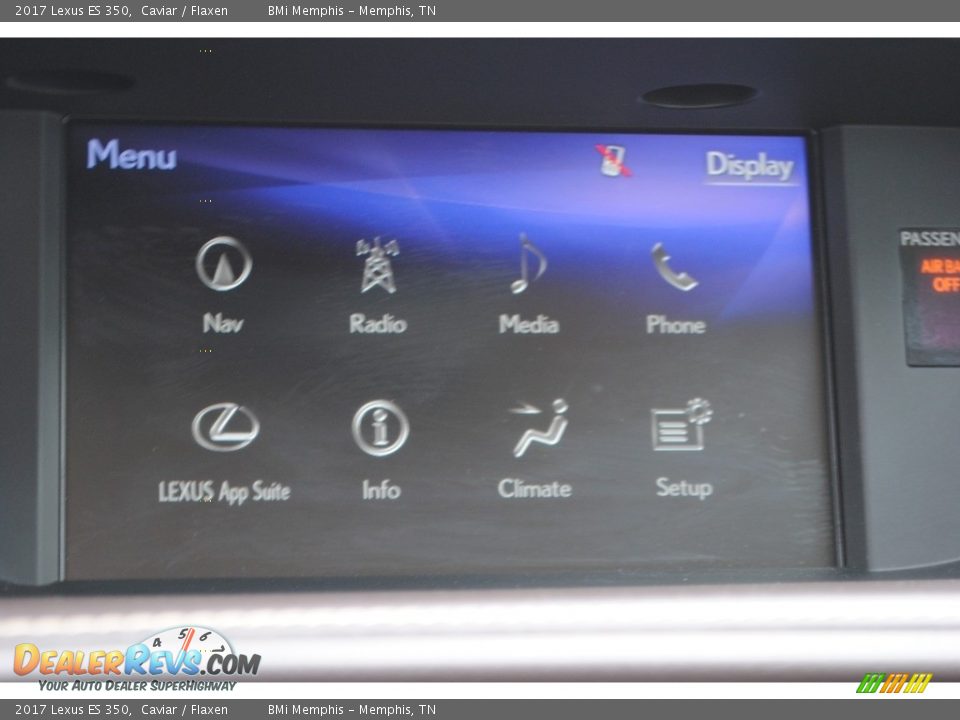 2017 Lexus ES 350 Caviar / Flaxen Photo #18