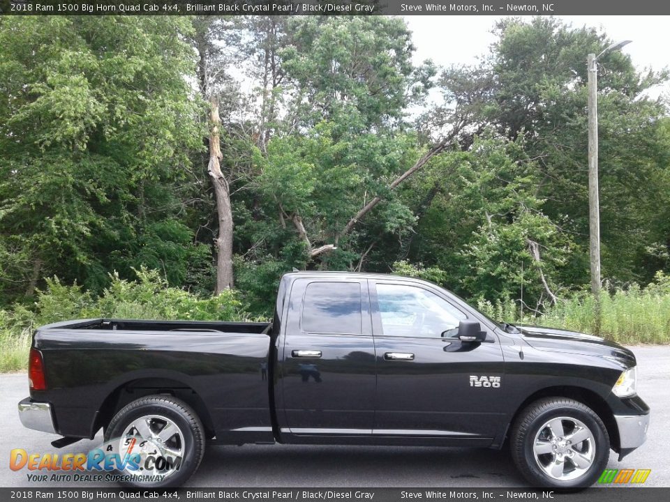 Brilliant Black Crystal Pearl 2018 Ram 1500 Big Horn Quad Cab 4x4 Photo #5