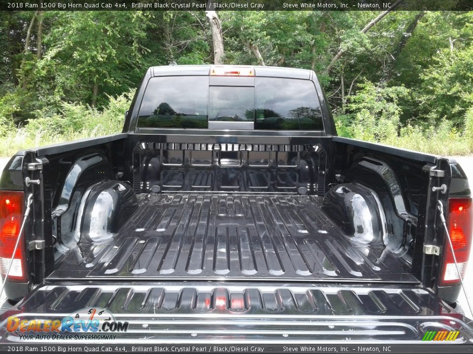 2018 Ram 1500 Big Horn Quad Cab 4x4 Brilliant Black Crystal Pearl / Black/Diesel Gray Photo #8