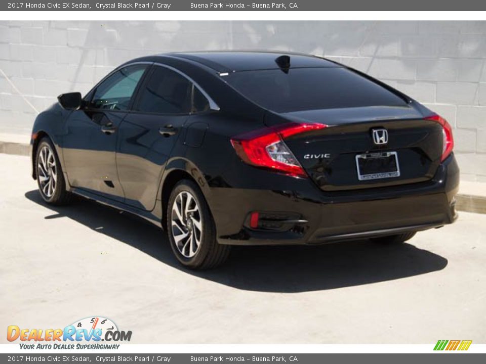 2017 Honda Civic EX Sedan Crystal Black Pearl / Gray Photo #2