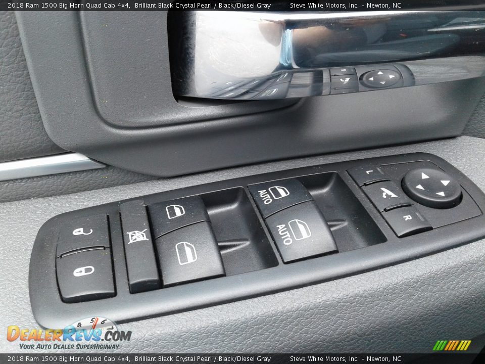 2018 Ram 1500 Big Horn Quad Cab 4x4 Brilliant Black Crystal Pearl / Black/Diesel Gray Photo #12