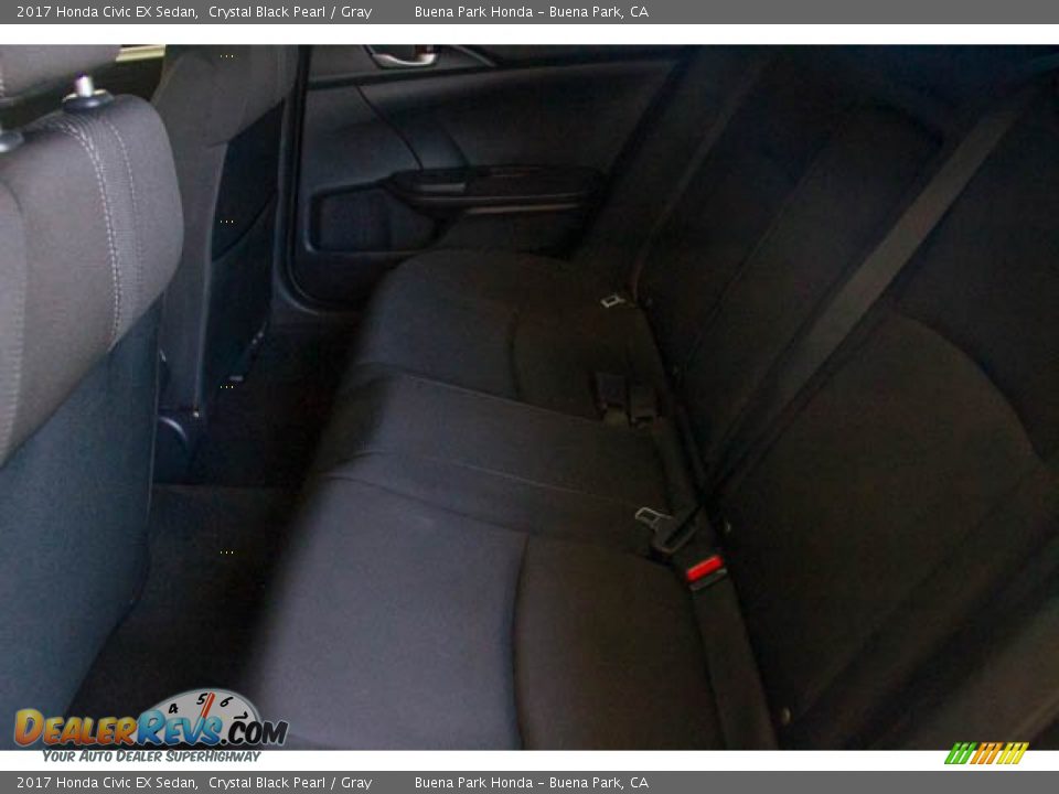 2017 Honda Civic EX Sedan Crystal Black Pearl / Gray Photo #4