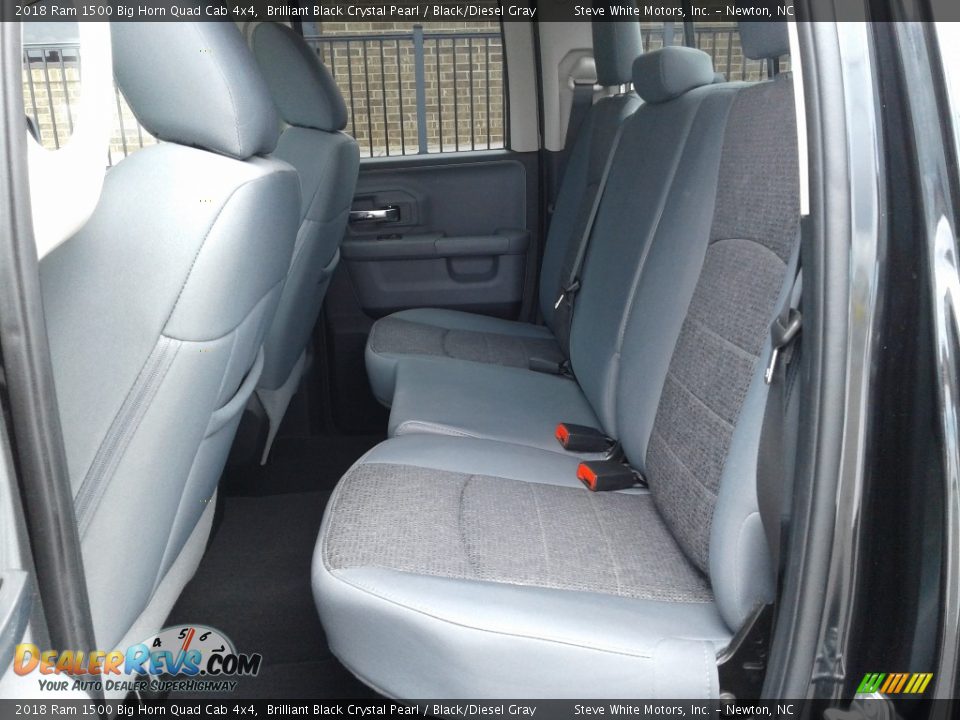 Rear Seat of 2018 Ram 1500 Big Horn Quad Cab 4x4 Photo #13