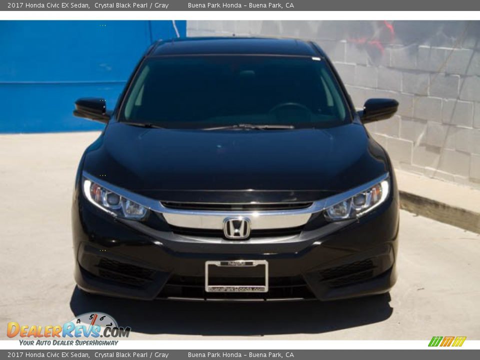 2017 Honda Civic EX Sedan Crystal Black Pearl / Gray Photo #7