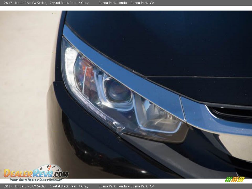 2017 Honda Civic EX Sedan Crystal Black Pearl / Gray Photo #8
