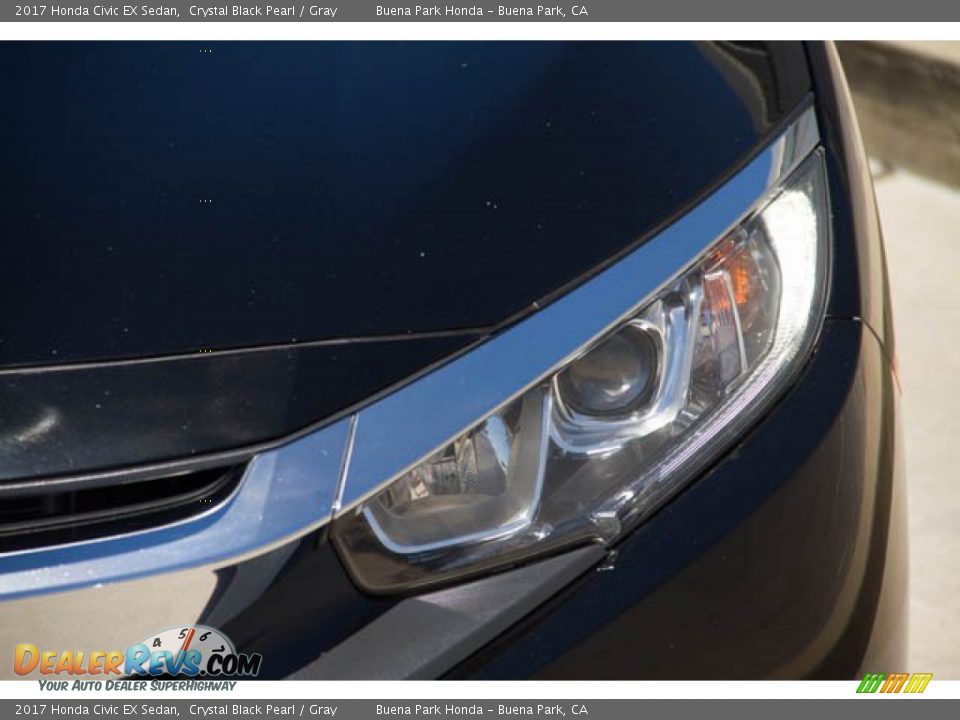 2017 Honda Civic EX Sedan Crystal Black Pearl / Gray Photo #9