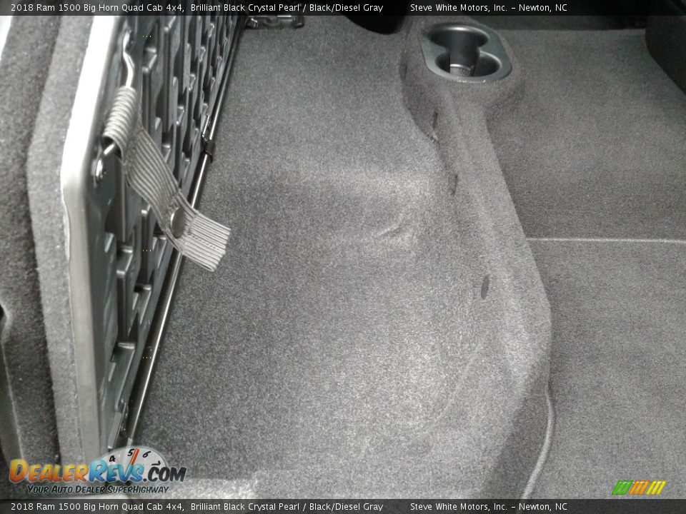2018 Ram 1500 Big Horn Quad Cab 4x4 Brilliant Black Crystal Pearl / Black/Diesel Gray Photo #16