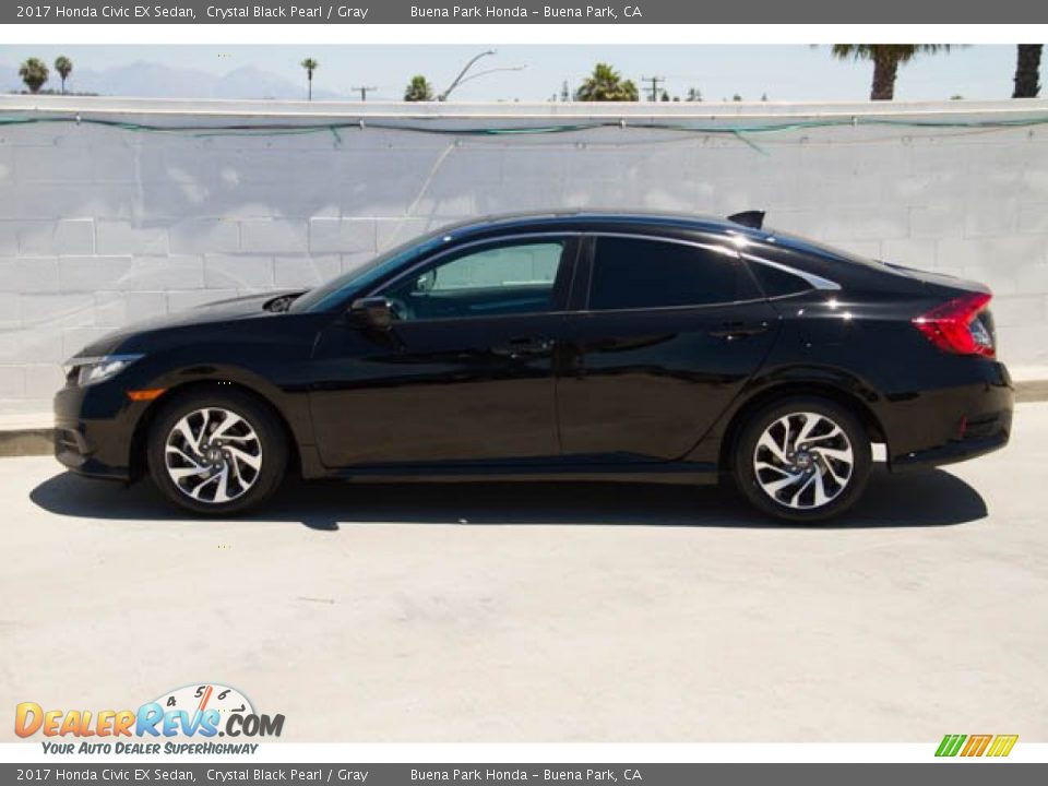 2017 Honda Civic EX Sedan Crystal Black Pearl / Gray Photo #10