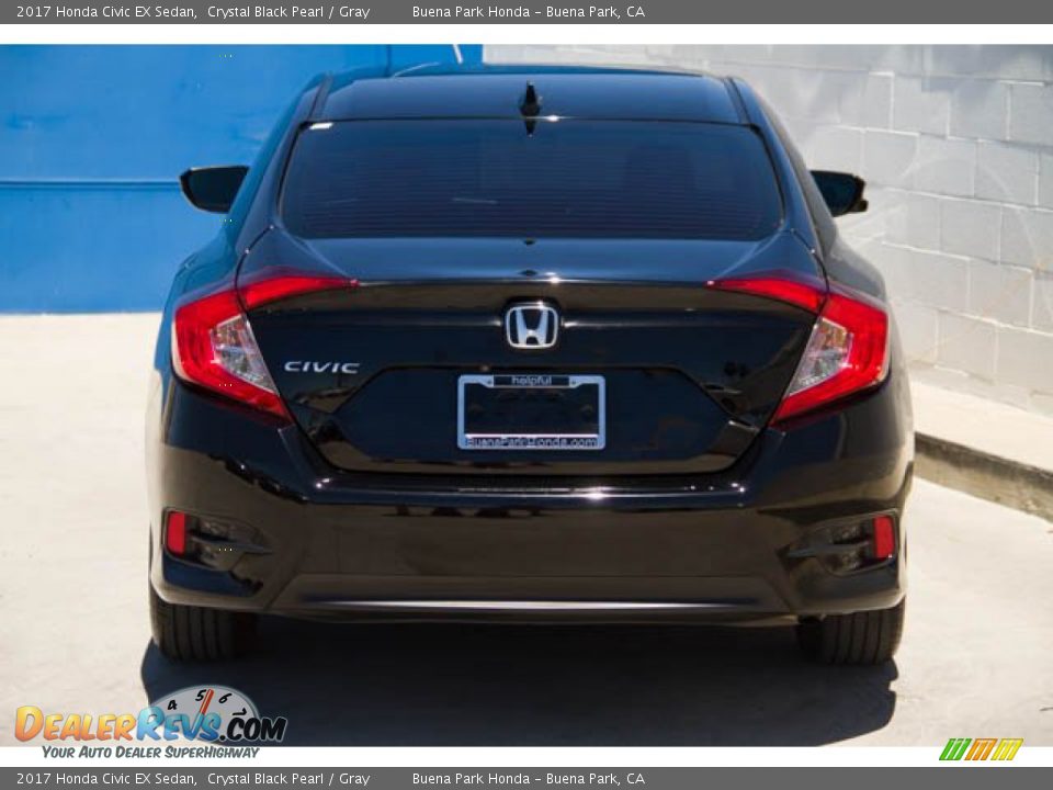 2017 Honda Civic EX Sedan Crystal Black Pearl / Gray Photo #11
