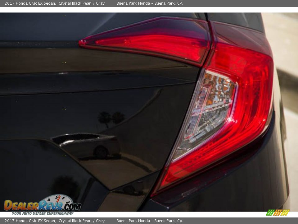2017 Honda Civic EX Sedan Crystal Black Pearl / Gray Photo #13