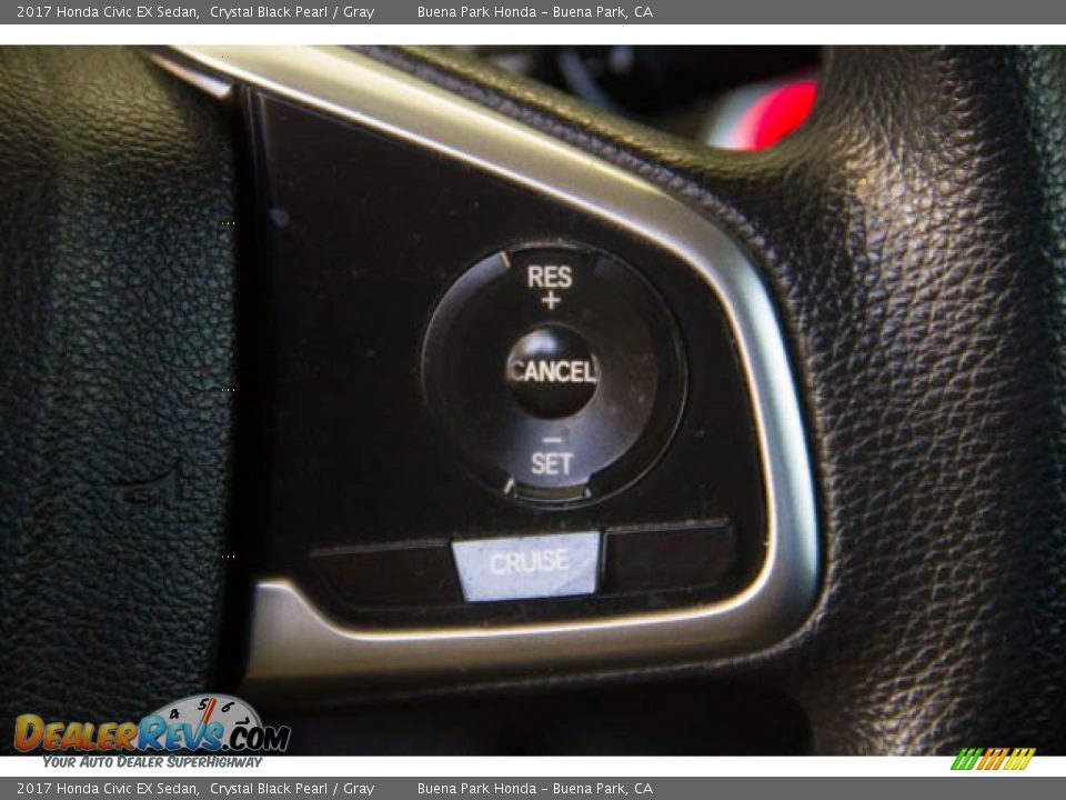 2017 Honda Civic EX Sedan Crystal Black Pearl / Gray Photo #17