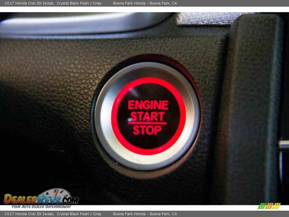 2017 Honda Civic EX Sedan Crystal Black Pearl / Gray Photo #18