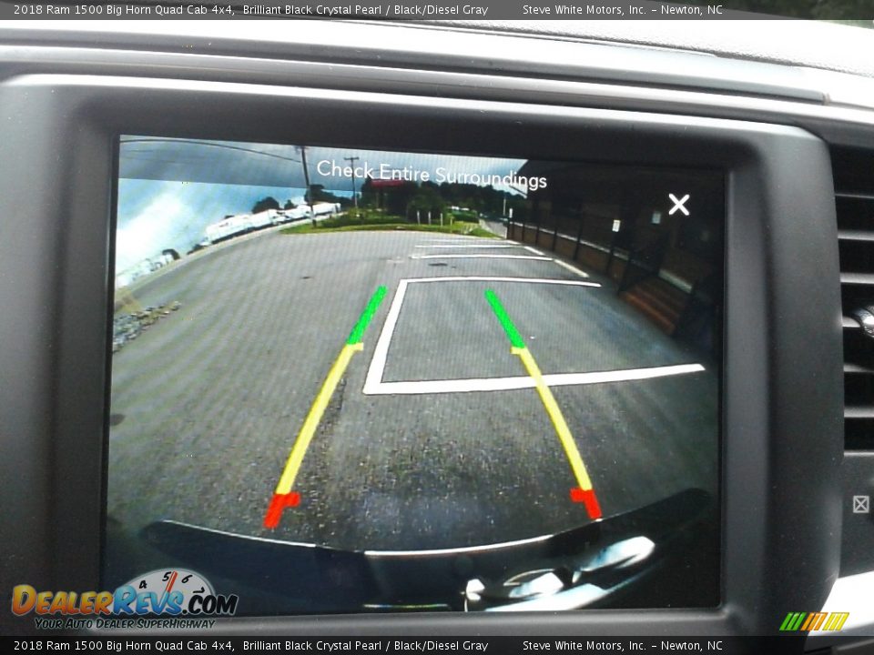 2018 Ram 1500 Big Horn Quad Cab 4x4 Brilliant Black Crystal Pearl / Black/Diesel Gray Photo #24