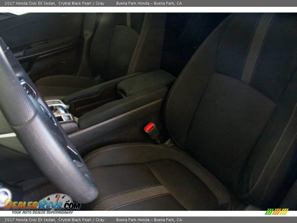 2017 Honda Civic EX Sedan Crystal Black Pearl / Gray Photo #20