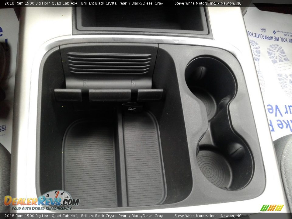 2018 Ram 1500 Big Horn Quad Cab 4x4 Brilliant Black Crystal Pearl / Black/Diesel Gray Photo #26