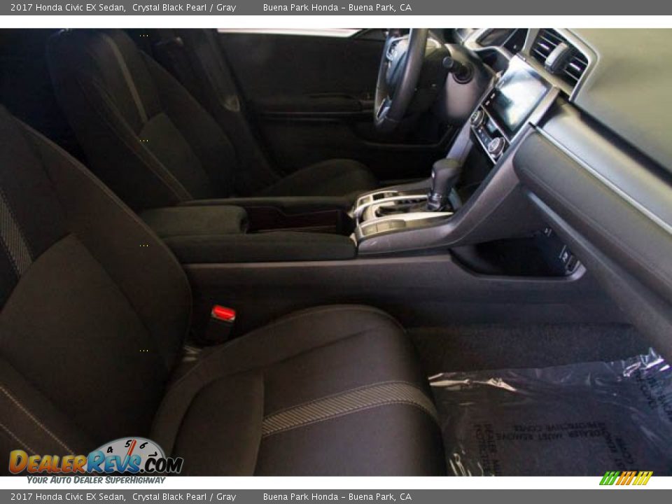 2017 Honda Civic EX Sedan Crystal Black Pearl / Gray Photo #26
