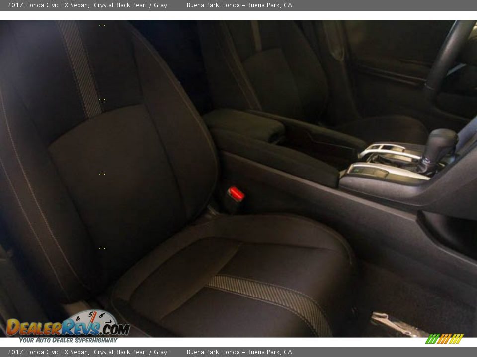 2017 Honda Civic EX Sedan Crystal Black Pearl / Gray Photo #27