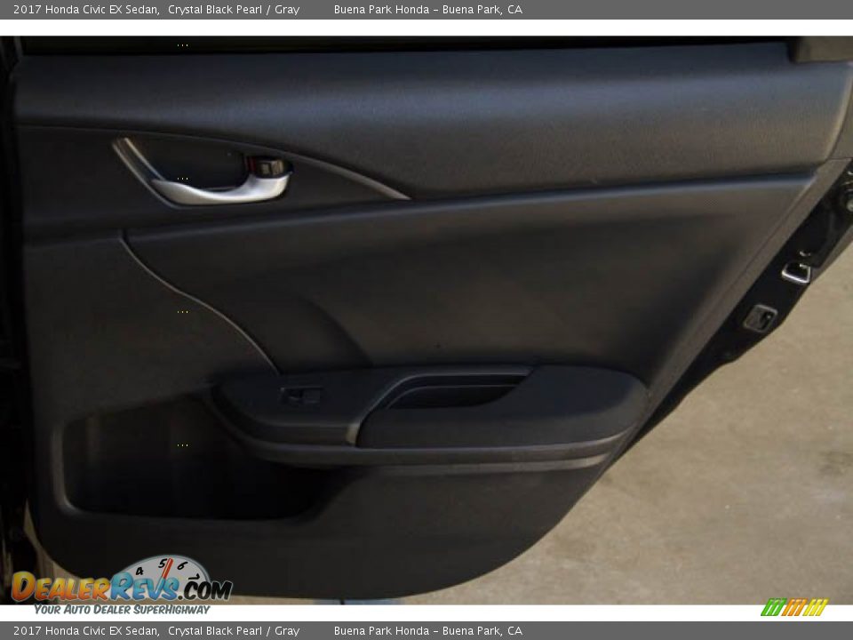 2017 Honda Civic EX Sedan Crystal Black Pearl / Gray Photo #34