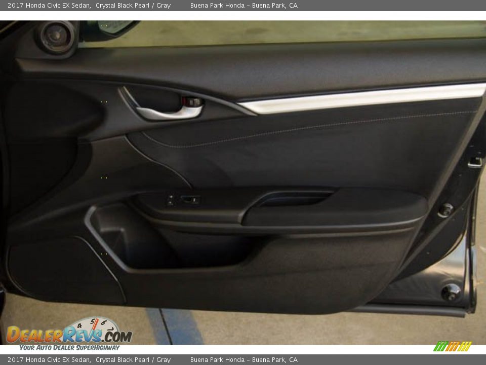 2017 Honda Civic EX Sedan Crystal Black Pearl / Gray Photo #35