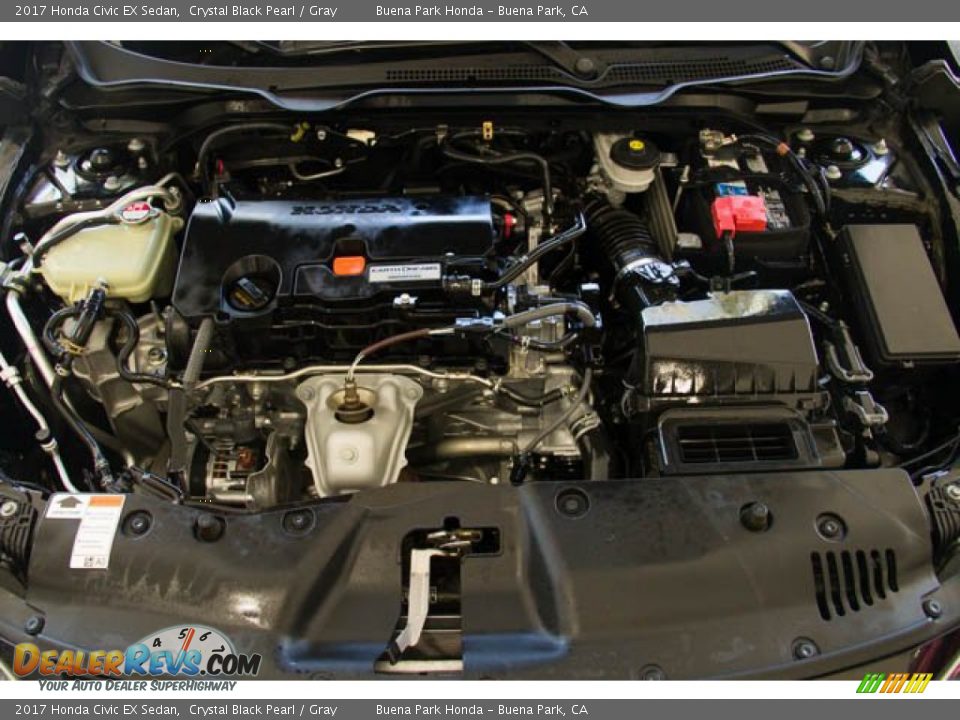 2017 Honda Civic EX Sedan Crystal Black Pearl / Gray Photo #36