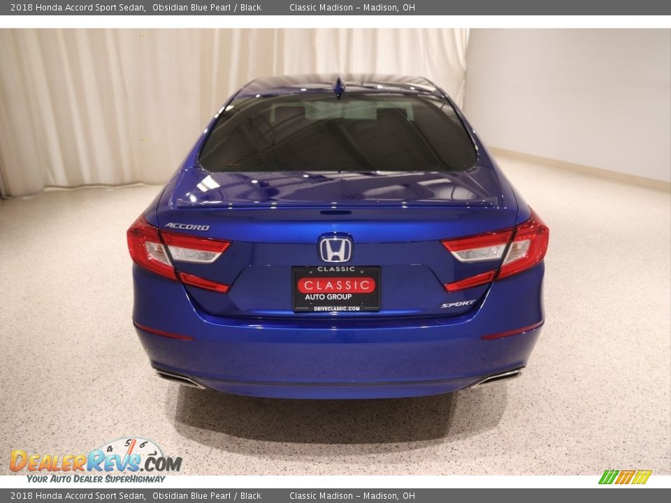 2018 Honda Accord Sport Sedan Obsidian Blue Pearl / Black Photo #4