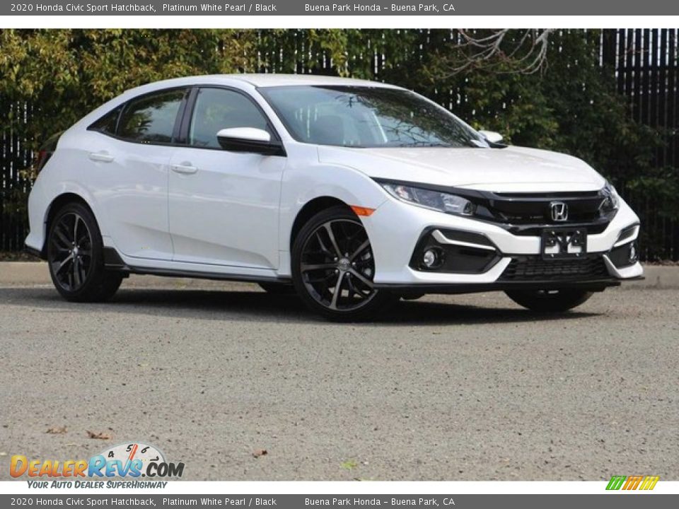 2020 Honda Civic Sport Hatchback Platinum White Pearl / Black Photo #2
