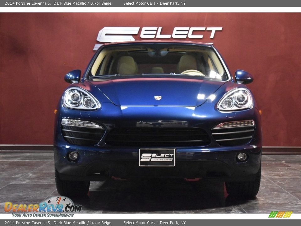 2014 Porsche Cayenne S Dark Blue Metallic / Luxor Beige Photo #1