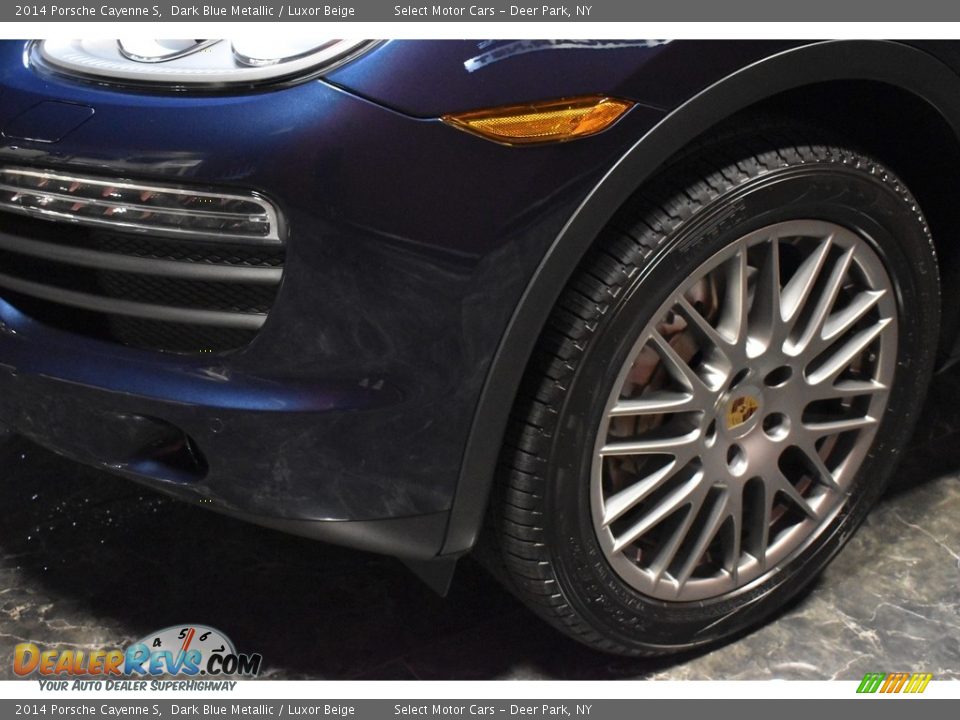 2014 Porsche Cayenne S Dark Blue Metallic / Luxor Beige Photo #3