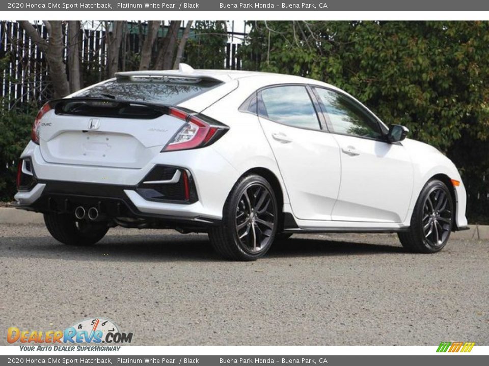 2020 Honda Civic Sport Hatchback Platinum White Pearl / Black Photo #6