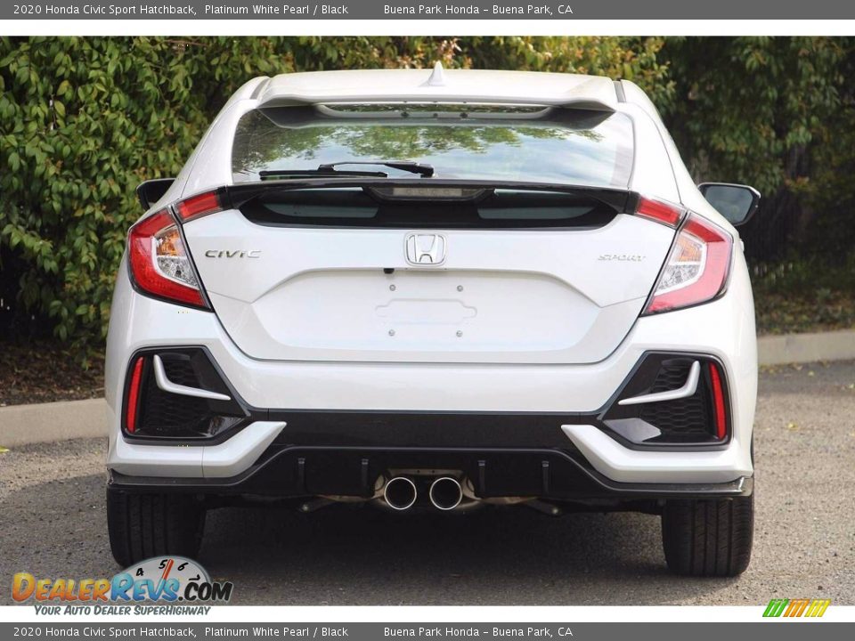 2020 Honda Civic Sport Hatchback Platinum White Pearl / Black Photo #7