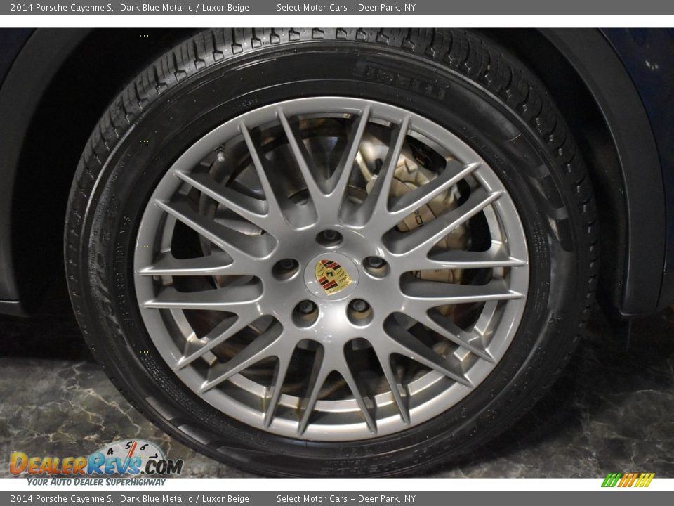 2014 Porsche Cayenne S Dark Blue Metallic / Luxor Beige Photo #6