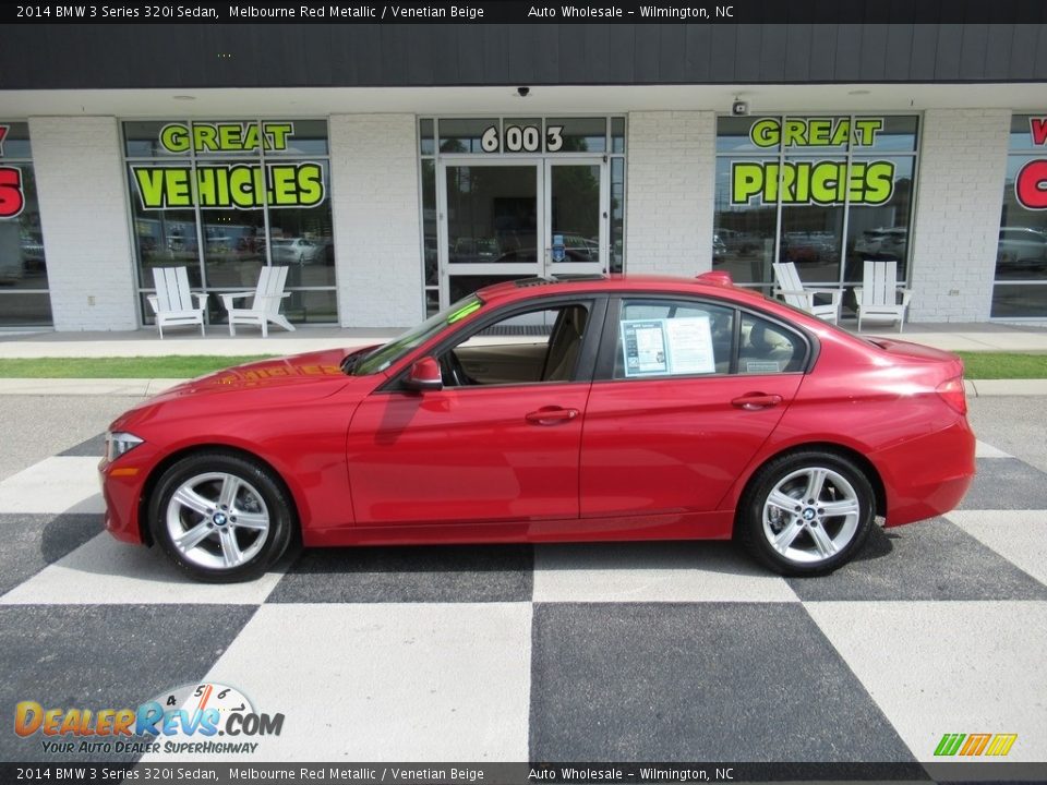 2014 BMW 3 Series 320i Sedan Melbourne Red Metallic / Venetian Beige Photo #1