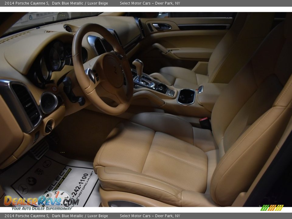 2014 Porsche Cayenne S Dark Blue Metallic / Luxor Beige Photo #7